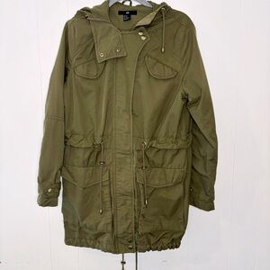 H&M Olive Hooded Parka XS